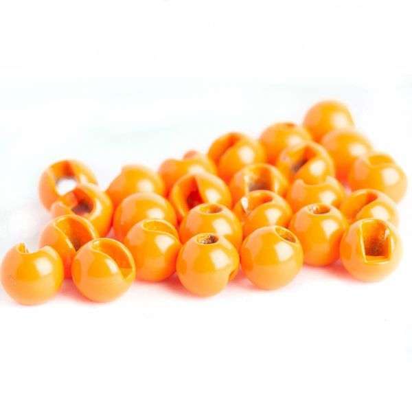 FLUO SLOTTED TUNGSTEN BEADS ORANGE