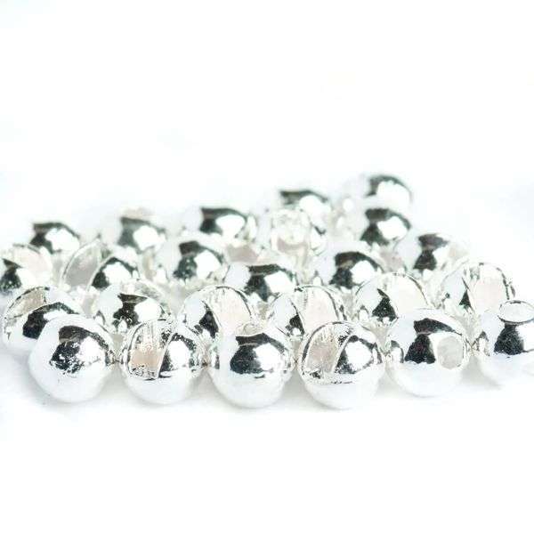 SLOTTED TUNGSTEN BEADS SILVER